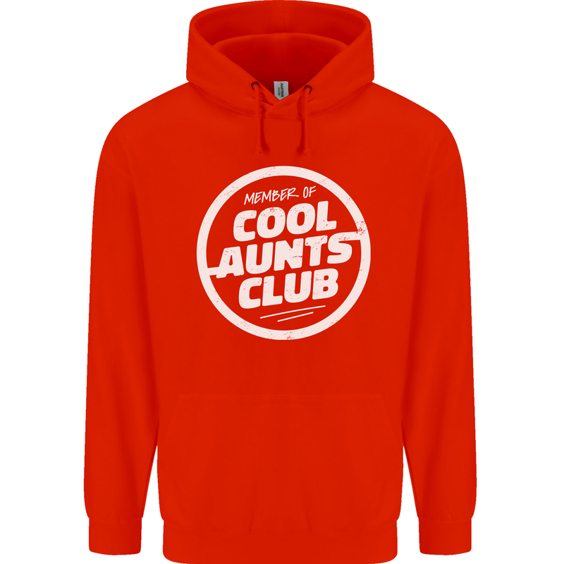 Auntie's Day Member of Cool Aunts Club Mens 80% Cotton Hoodie Bright Red