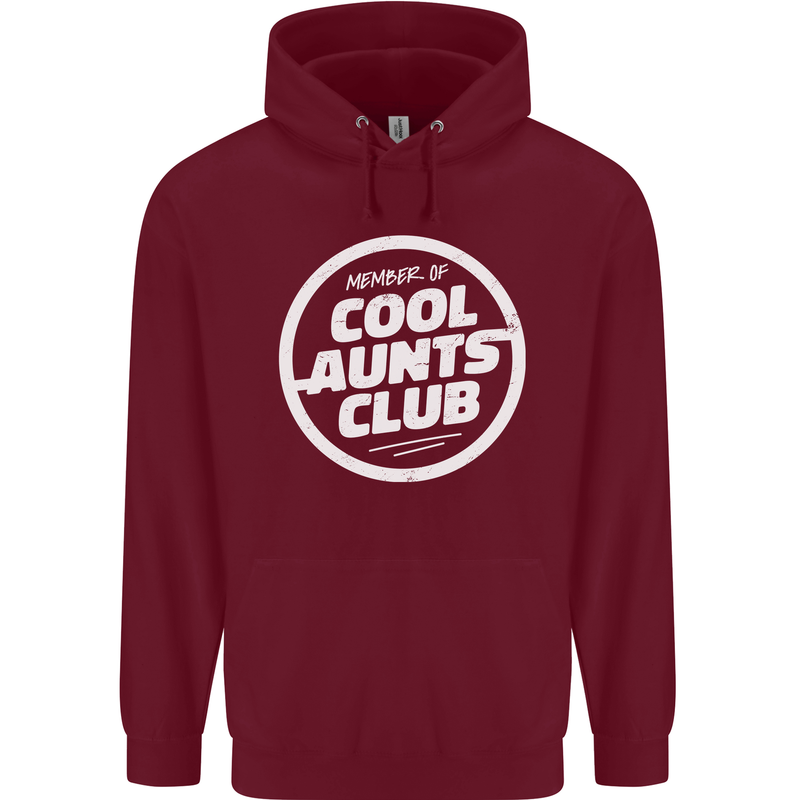 Auntie's Day Member of Cool Aunts Club Mens 80% Cotton Hoodie Maroon
