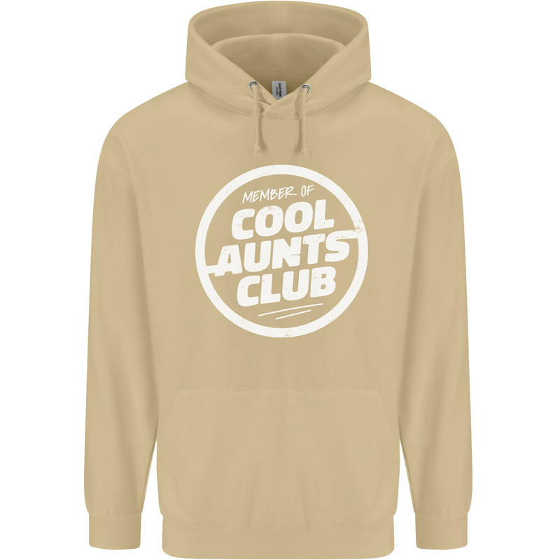 Auntie's Day Member of Cool Aunts Club Mens 80% Cotton Hoodie Sand