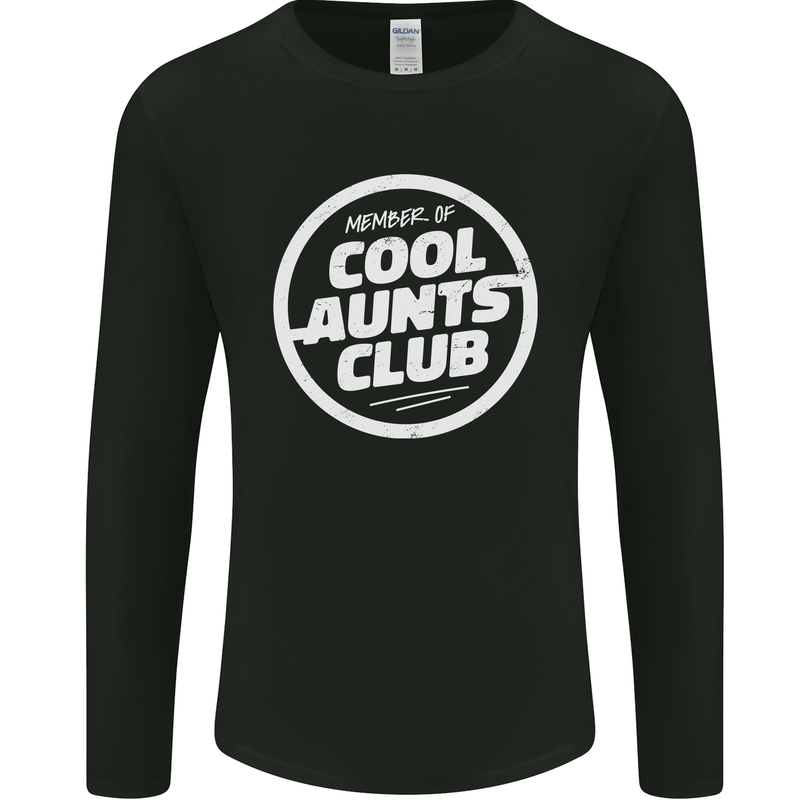 Auntie's Day Member of Cool Aunts Club Mens Long Sleeve T-Shirt Black