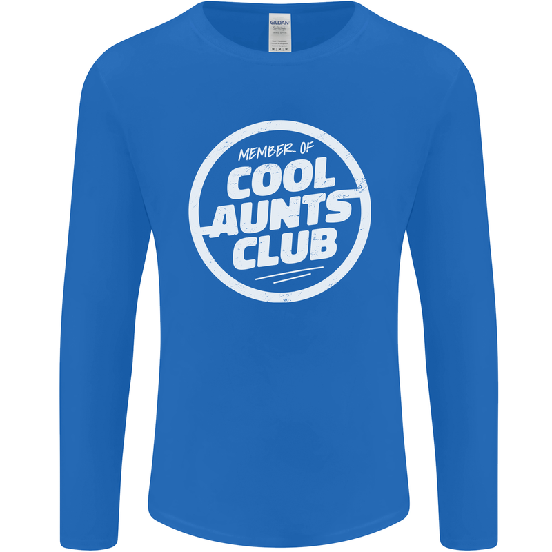 Auntie's Day Member of Cool Aunts Club Mens Long Sleeve T-Shirt Royal Blue