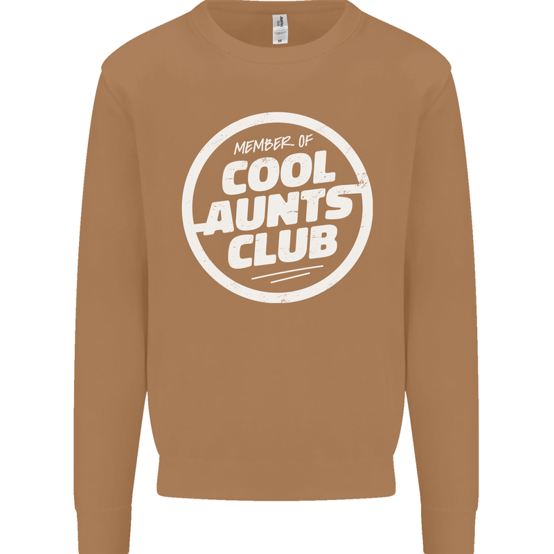 Auntie's Day Member of Cool Aunts Club Mens Sweatshirt Jumper Caramel Latte