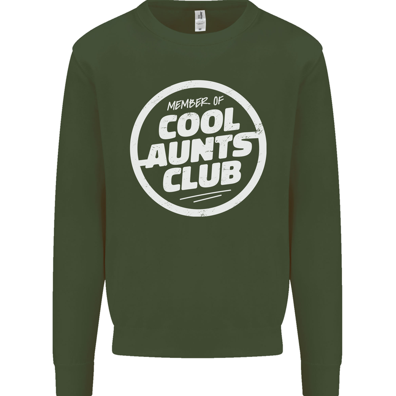 Auntie's Day Member of Cool Aunts Club Mens Sweatshirt Jumper Forest Green