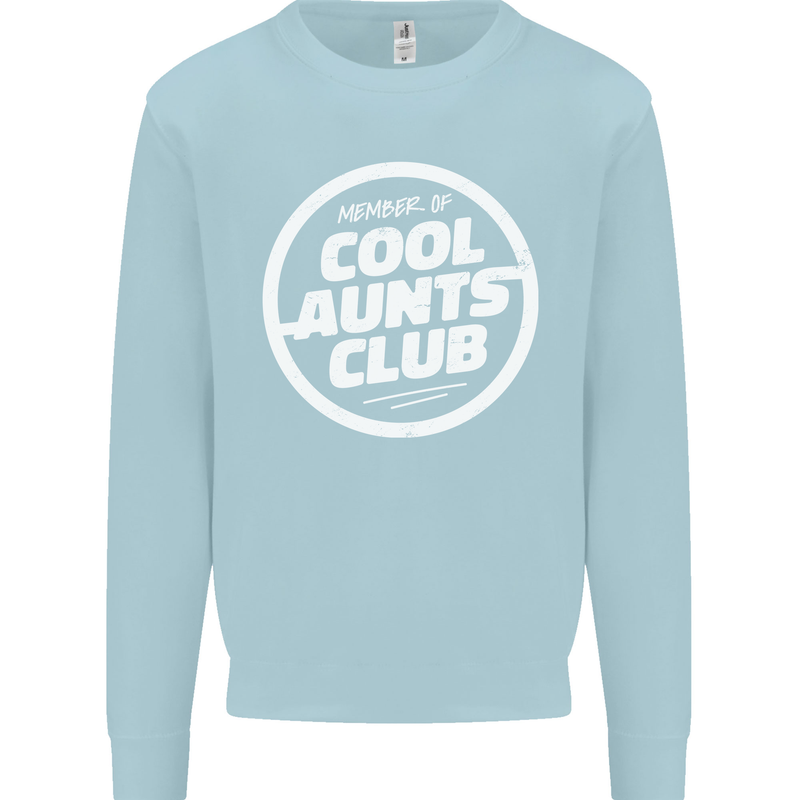 Auntie's Day Member of Cool Aunts Club Mens Sweatshirt Jumper Light Blue
