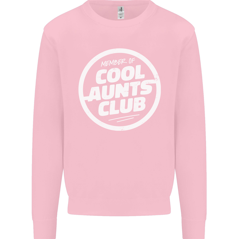 Auntie's Day Member of Cool Aunts Club Mens Sweatshirt Jumper Light Pink