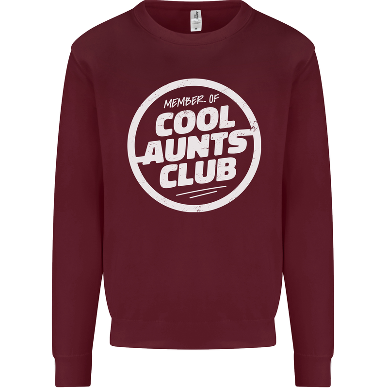 Auntie's Day Member of Cool Aunts Club Mens Sweatshirt Jumper Maroon