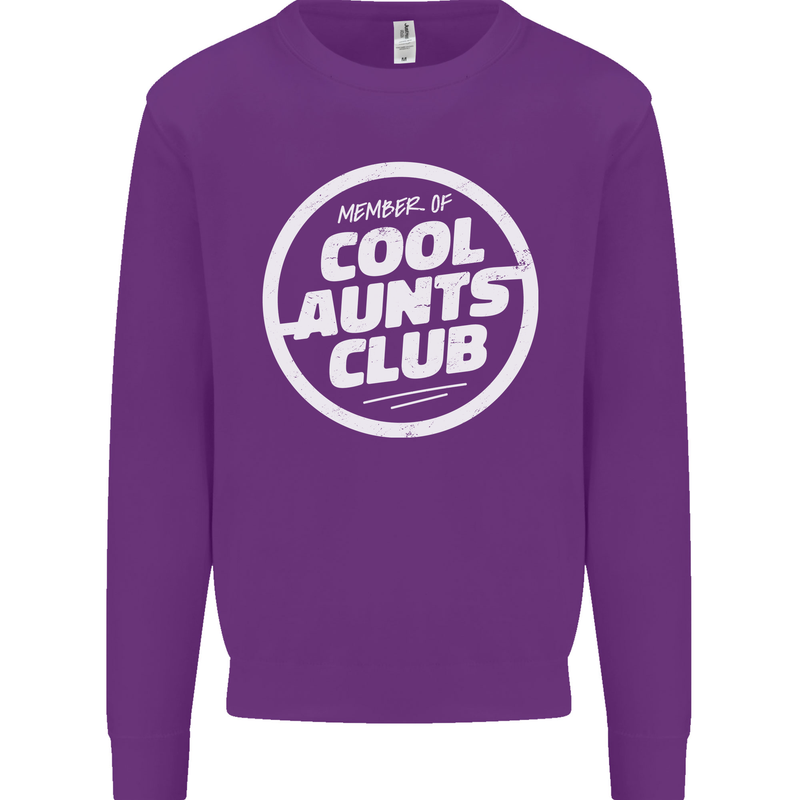 Auntie's Day Member of Cool Aunts Club Mens Sweatshirt Jumper Purple