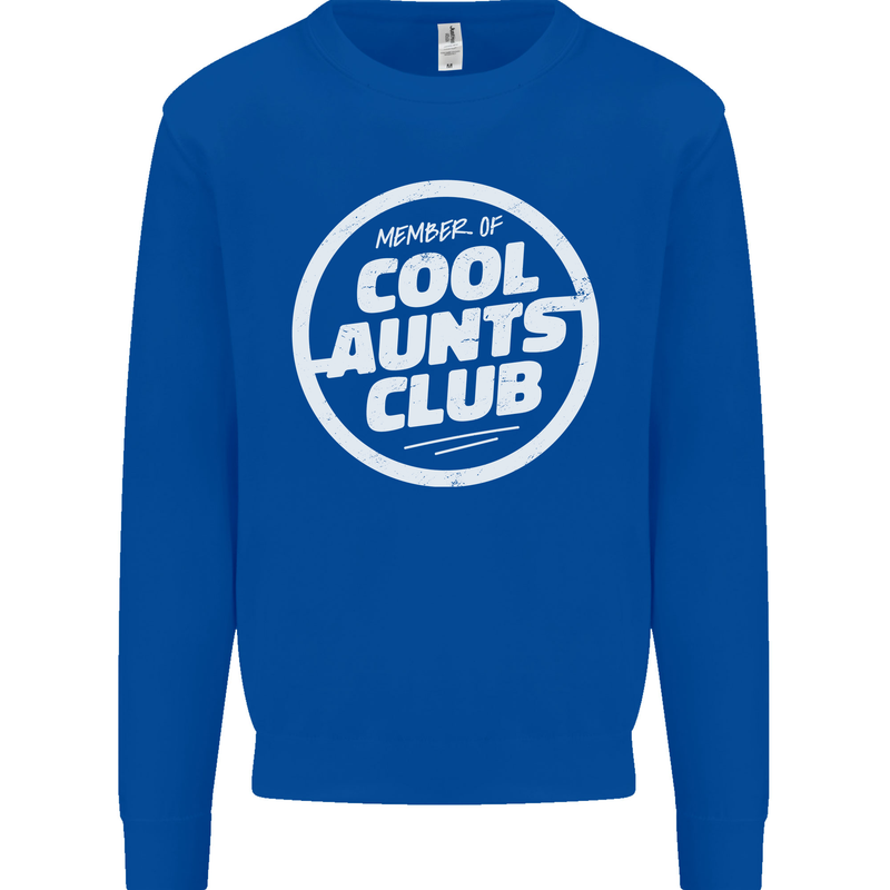 Auntie's Day Member of Cool Aunts Club Mens Sweatshirt Jumper Royal Blue