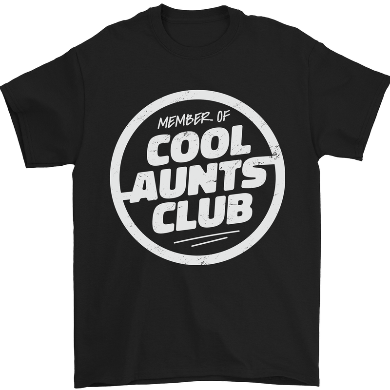 Auntie's Day Member of Cool Aunts Club Mens T-Shirt Cotton Gildan Black