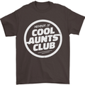 Auntie's Day Member of Cool Aunts Club Mens T-Shirt Cotton Gildan Dark Chocolate