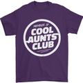 Auntie's Day Member of Cool Aunts Club Mens T-Shirt Cotton Gildan Purple