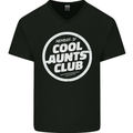 Auntie's Day Member of Cool Aunts Club Mens V-Neck Cotton T-Shirt Black