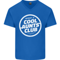 Auntie's Day Member of Cool Aunts Club Mens V-Neck Cotton T-Shirt Royal Blue