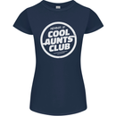Auntie's Day Member of Cool Aunts Club Womens Petite Cut T-Shirt Navy Blue