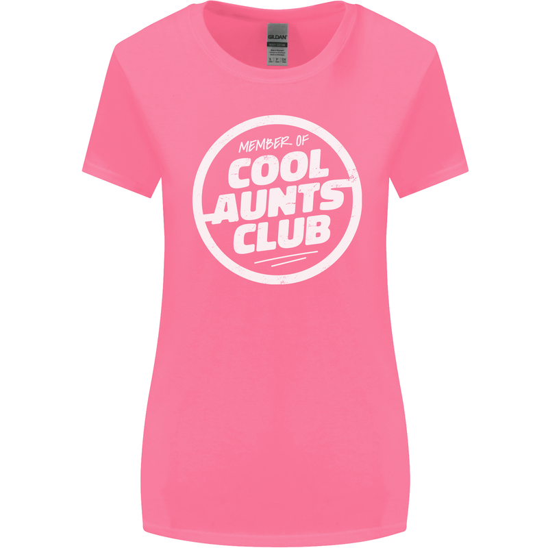 Auntie's Day Member of Cool Aunts Club Womens Wider Cut T-Shirt Azalea