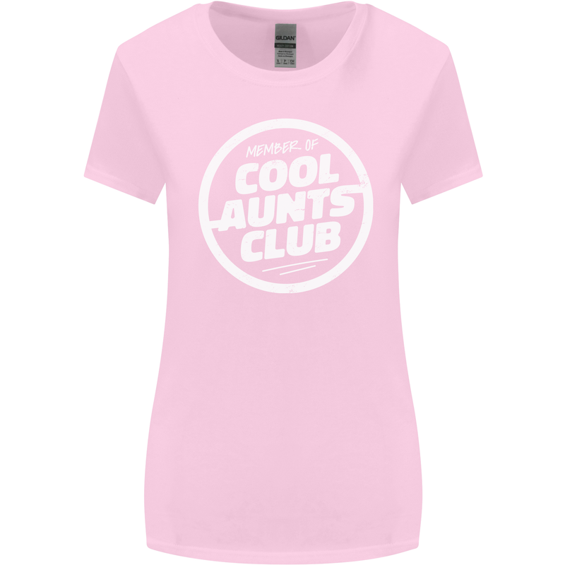 Auntie's Day Member of Cool Aunts Club Womens Wider Cut T-Shirt Light Pink