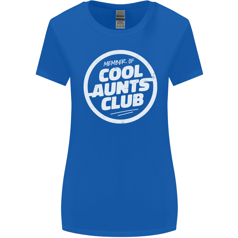 Auntie's Day Member of Cool Aunts Club Womens Wider Cut T-Shirt Royal Blue