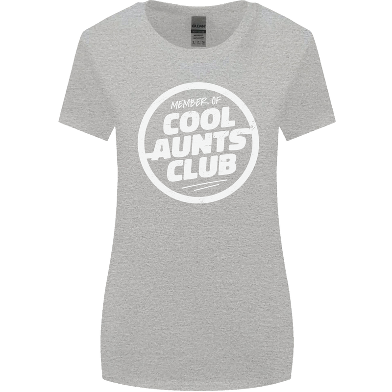 Auntie's Day Member of Cool Aunts Club Womens Wider Cut T-Shirt Sports Grey