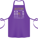 Autism A Different Ability Autistic ASD Cotton Apron 100% Organic Purple