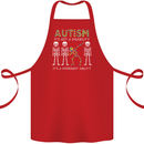 Autism A Different Ability Autistic ASD Cotton Apron 100% Organic Red