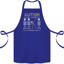 Autism A Different Ability Autistic ASD Cotton Apron 100% Organic Royal Blue