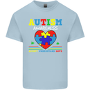 Autism Awareness Autistic Love Accept ASD Kids T-Shirt Childrens Light Blue