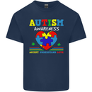 Autism Awareness Autistic Love Accept ASD Kids T-Shirt Childrens Navy Blue