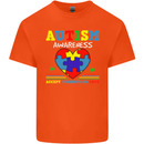 Autism Awareness Autistic Love Accept ASD Kids T-Shirt Childrens Orange