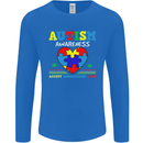 Autism Awareness Autistic Love Accept ASD Mens Long Sleeve T-Shirt Royal Blue