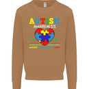 Autism Awareness Autistic Love Accept ASD Mens Sweatshirt Jumper Caramel Latte