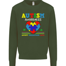 Autism Awareness Autistic Love Accept ASD Mens Sweatshirt Jumper Forest Green