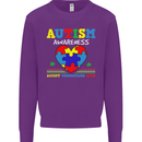 Autism Awareness Autistic Love Accept ASD Mens Sweatshirt Jumper Purple