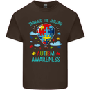 Autism Awareness Embrace Amazing Autistic Kids T-Shirt Childrens Chocolate