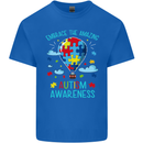 Autism Awareness Embrace Amazing Autistic Kids T-Shirt Childrens Royal Blue