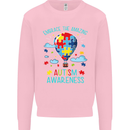 Autism Awareness Embrace Amazing Autistic Mens Sweatshirt Jumper Light Pink