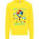 Autism Awareness Embrace Amazing Autistic Mens Sweatshirt Jumper Yellow