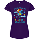 Autism Awareness Embrace Amazing Autistic Womens Petite Cut T-Shirt Purple