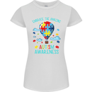 Autism Awareness Embrace Amazing Autistic Womens Petite Cut T-Shirt White