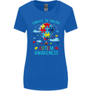 Autism Awareness Embrace Amazing Autistic Womens Wider Cut T-Shirt Royal Blue