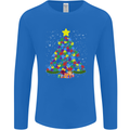 Autism Christmas Tree Autistic Awareness Mens Long Sleeve T-Shirt Royal Blue