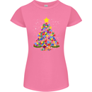 Autism Christmas Tree Autistic Awareness Womens Petite Cut T-Shirt Azalea