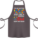 Autism Dad Autistic Fathers Day ASD Cotton Apron 100% Organic Dark Grey