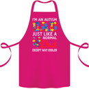 Autism Dad Autistic Fathers Day ASD Cotton Apron 100% Organic Pink