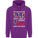 Autism Dad Autistic Fathers Day ASD Mens 80% Cotton Hoodie Purple