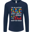 Autism Dad Autistic Fathers Day ASD Mens Long Sleeve T-Shirt Navy Blue