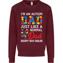 Autism Dad Autistic Fathers Day ASD Mens Sweatshirt Jumper Maroon