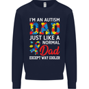 Autism Dad Autistic Fathers Day ASD Mens Sweatshirt Jumper Navy Blue