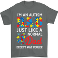 Autism Dad Autistic Fathers Day ASD Mens T-Shirt Cotton Gildan Charcoal