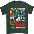 Autism Dad Autistic Fathers Day ASD Mens T-Shirt Cotton Gildan Forest Green
