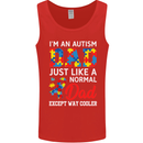 Autism Dad Autistic Fathers Day ASD Mens Vest Tank Top Red